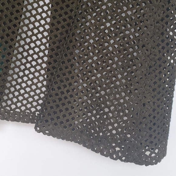 DANIER LASER CUT 100% REAL LEATHER SHIRT - Picture 7 of 7